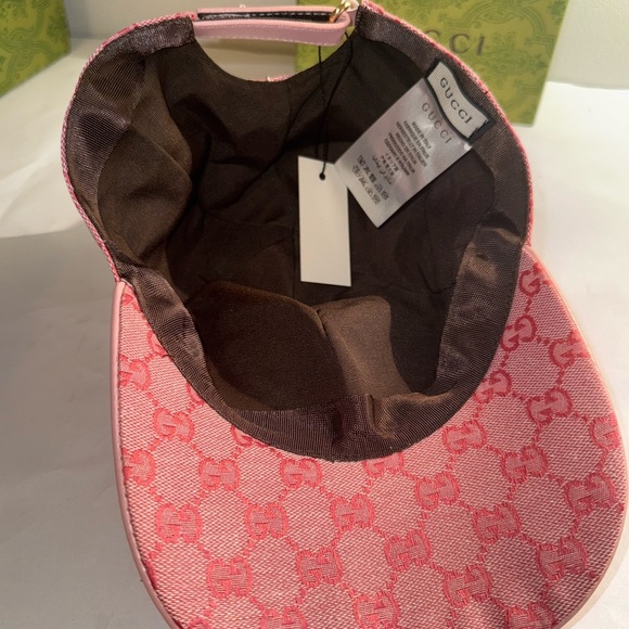 New Gucci Pink Monogram Ball Cap women’s hat - Picture 4 of 5